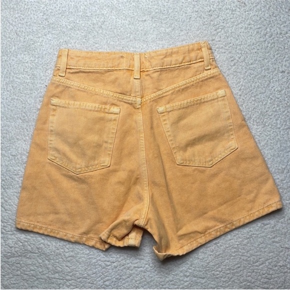 ZARA light Yellow Shorts Denim Size 4 Comfy In Style - Picture 8 of 8